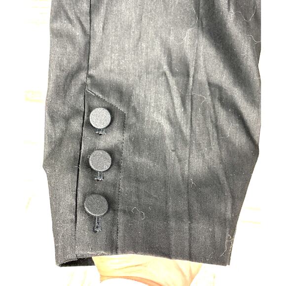 J.Jill Women’s Small Black Linen Blend Flat Front Zip Button Ankle Pants NEW - Picture 5 of 9